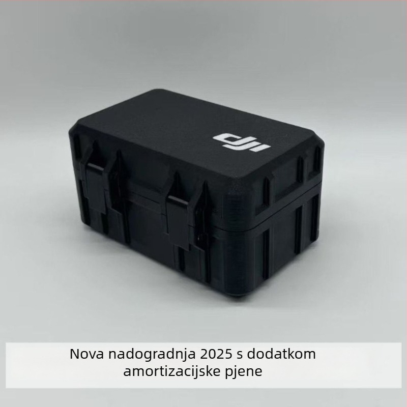 JX/07 Zaštitna futrola za DJI Action 5 Pro, 4 i 3 — plastično kućište s pjenom i pretinicom za bateriju
