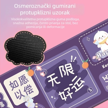 Mala gumena podloga za miša s funkcijom kalkulatora, jednostrana, prilagodljiva