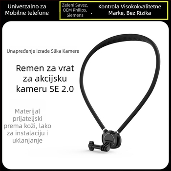 Magnetski držač za telefon na vratu za pogled iz prvog lica — fiksni nosač za GoPro i DJI akcijske kamere | Materijal: silikon, PC, aluminijska legura | Mogućnost prilagodbe logotipa