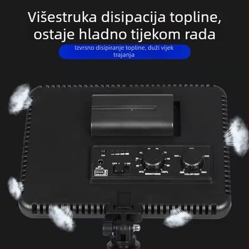 Prijenosno LED svjetlo za fotografiju – tri boje, kontinuirano podešavanje jasnije i temperature boje (2900–5700K), 110–240V, domet 5 m, model SC-012