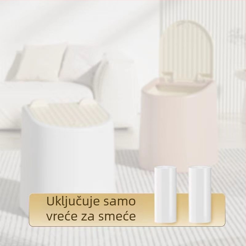 Prijenosni set za mačji pijesak s poklopom — mali kantu s poklopom, mirisna lopatka za pijesak, vrećice za izmet