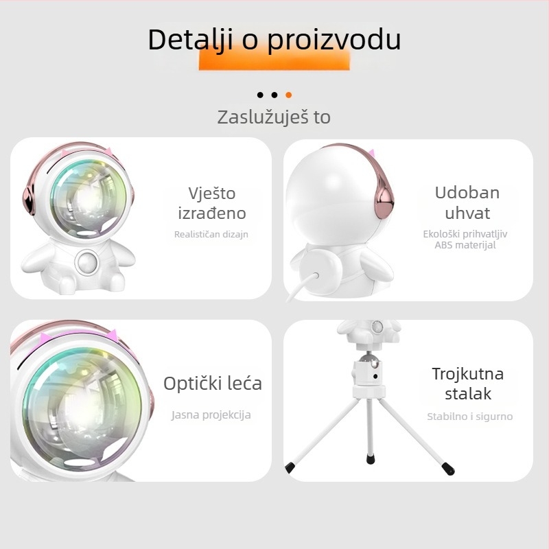 Ambijentalna svjetiljka zalaska sunca za fotografiju i prijenos uživo (napajanje USB; postavljanje na stol; bez pametnih funkcija)