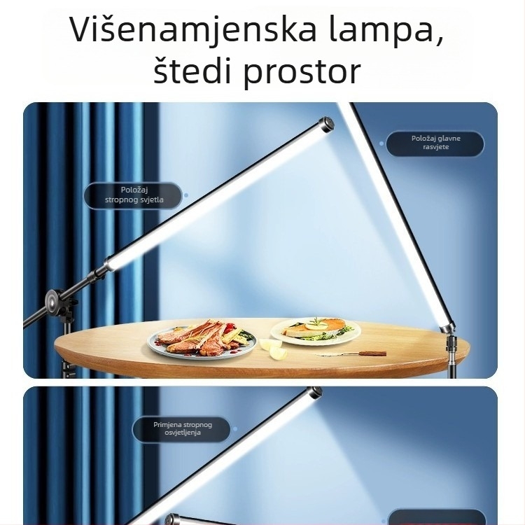 Prijenosna fotografijska svjetiljka za live kuhanje, 10W, trobojno osvjetljenje, 5V, promjenjiva jačina svjetla