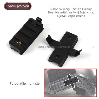 Dodatak za kacigu s tračnicom - HK-fast Fishbone Slider, najlon materijal