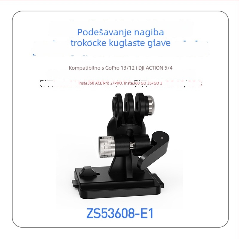 Držač kacige za akcijske kamere — materijal: plastika; kompatibilni modeli: Action Camera; tiskanje logotipa nije podržano; postprodajna služba: 3 garancije.