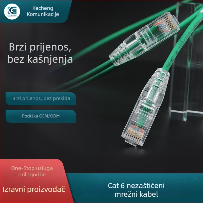 Cat6A neizolirani mrežni kabel, 8 vodova, RJ-45, unutarnja upotreba, do 10 Gbps