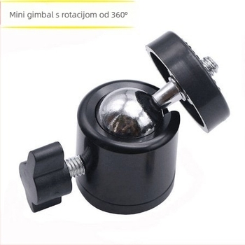 Set glave stativa — C- i U-klipse za kameru s vijčanim sučeljem, aluminijska legura, nosivost 2–5 kg