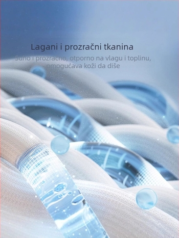 Unisex set radne odjeće s kratkim rukavima (gornji dio + hlače) — tkanina koja odvodi vlagu, poliester-pamuk-elastan smjesa, V izrez, obični rukavi, za sve sezone