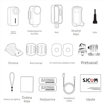 SJCAM Quick Shadow C110 FPV akcijska kamera za motocikle - 4K, 20MP senzor, anti-shake, microSD do 128GB, vodootporna kutija uključena
