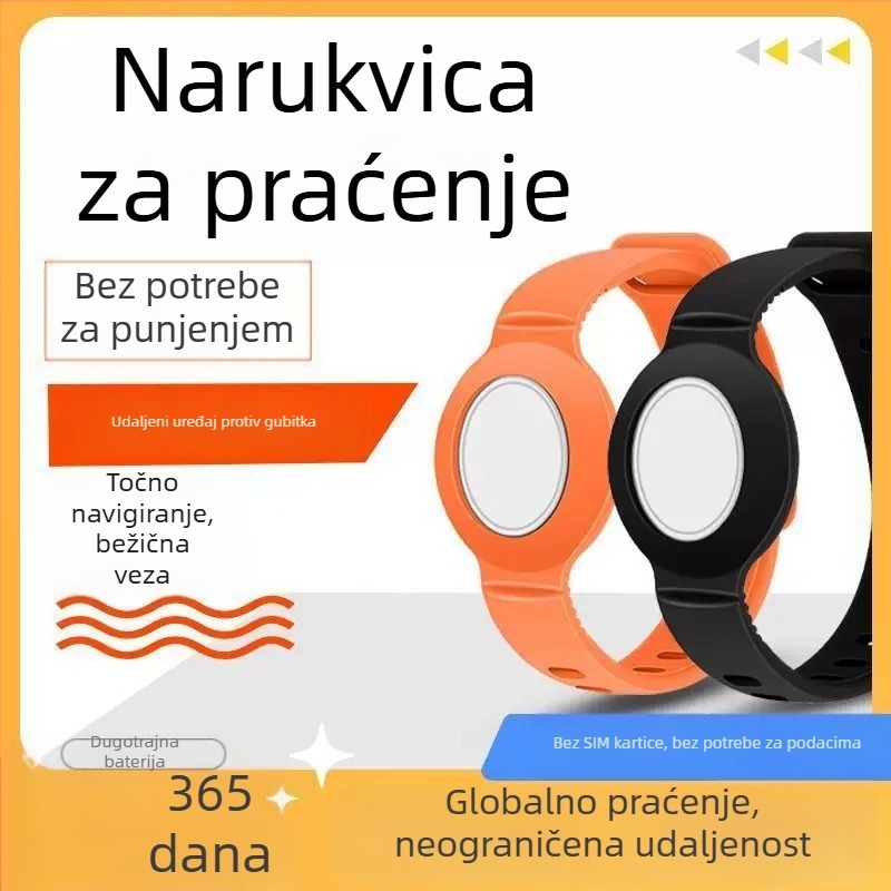 GPS sat za djecu i starije osobe protiv gubitka — lokalizator Bluetooth zvukom za pronalaženje, kompatibilan Android/iOS, baterija 210mAh, ABS kućište