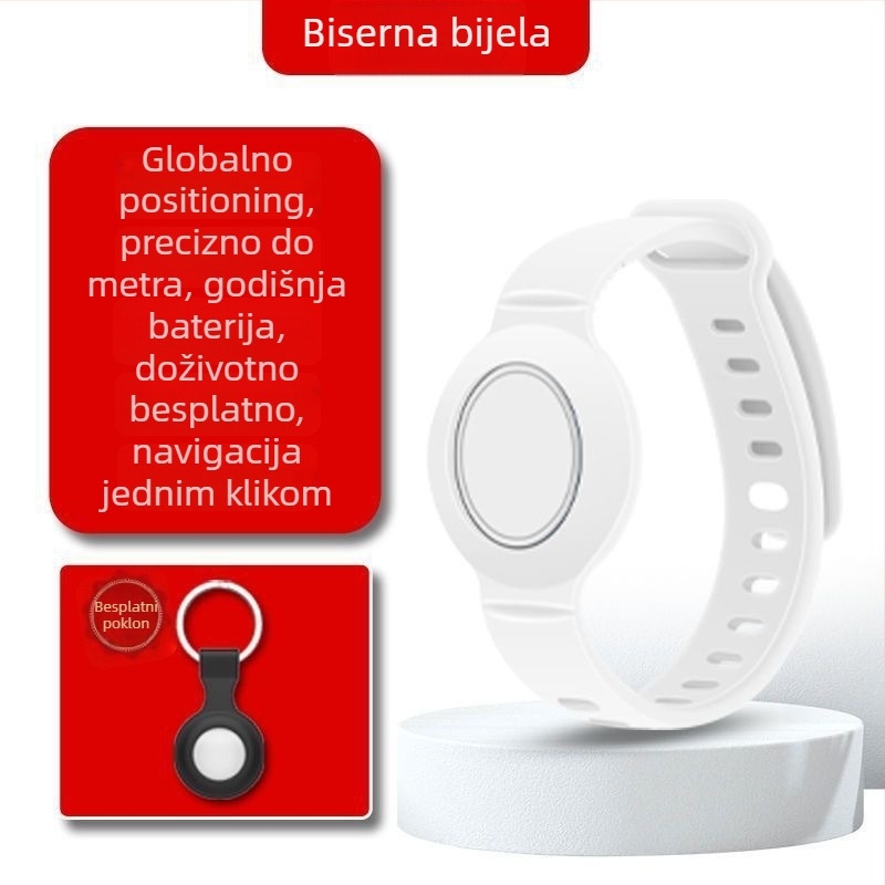 GPS sat za djecu i starije osobe protiv gubitka — lokalizator Bluetooth zvukom za pronalaženje, kompatibilan Android/iOS, baterija 210mAh, ABS kućište
