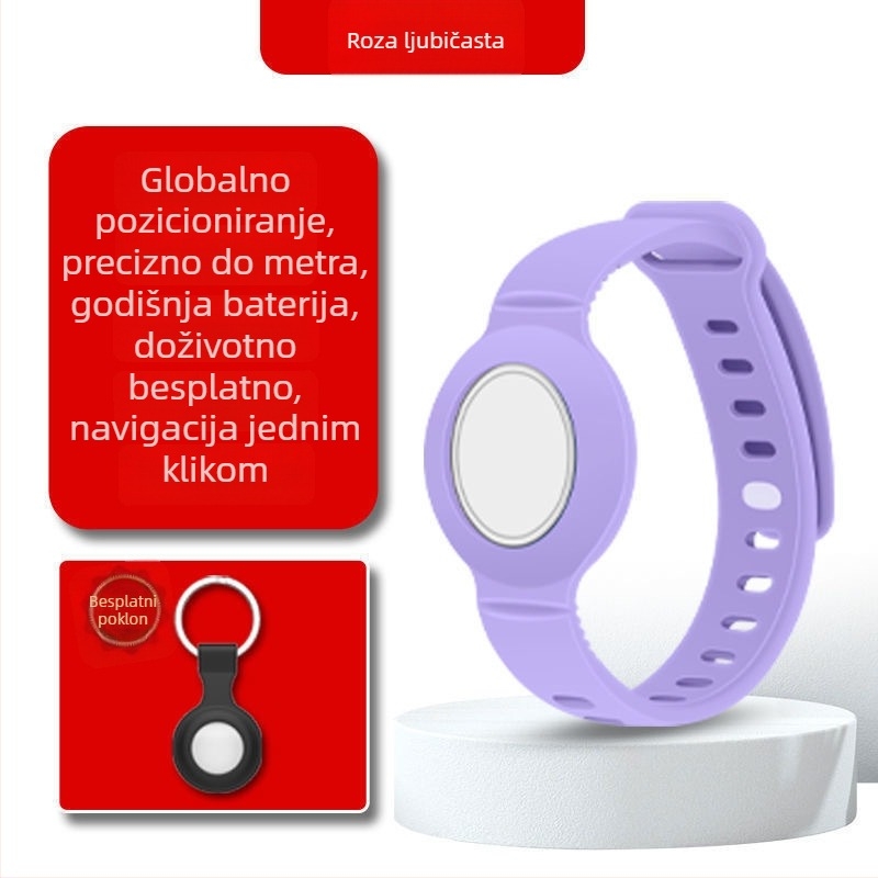 GPS sat za djecu i starije osobe protiv gubitka — lokalizator Bluetooth zvukom za pronalaženje, kompatibilan Android/iOS, baterija 210mAh, ABS kućište