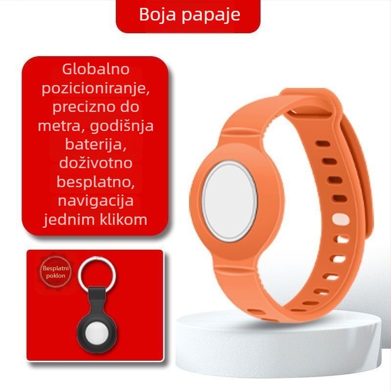 GPS sat za djecu i starije osobe protiv gubitka — lokalizator Bluetooth zvukom za pronalaženje, kompatibilan Android/iOS, baterija 210mAh, ABS kućište