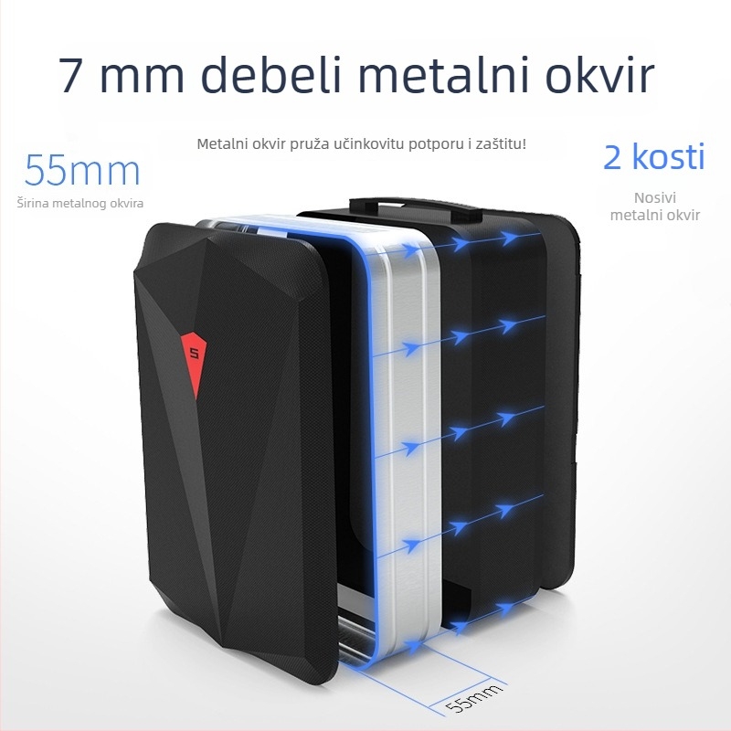 Ruksak za prijenosno računalo s čvrstim kućištem od legure, protiv krađe, EVA materijal, kapacitet 20-35 L, vodootporan