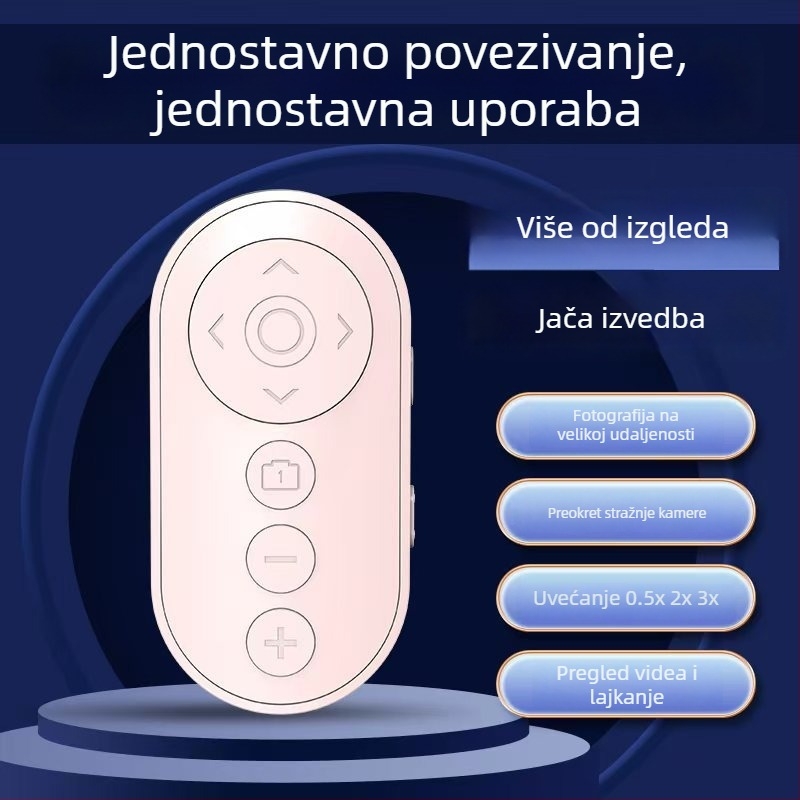 Daljinsko upravljanje fotoaparatom s devet tipki, fokus i preklop prednje/stražnje kamere — Model 1253889