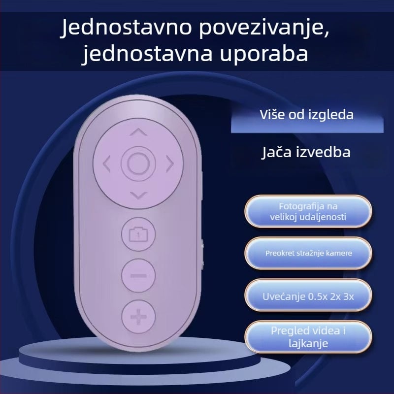 Daljinsko upravljanje fotoaparatom s devet tipki, fokus i preklop prednje/stražnje kamere — Model 1253889