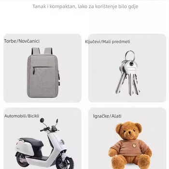 Tracker protiv gubitka, ABS kućište, 210 mAh, dimenzije 31,9×8,8 mm, težina 10,5 g, Android-kompatibilan