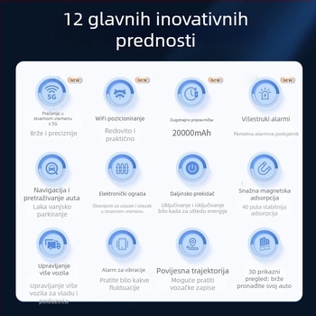 4G GPS tracker za automobile i motocikle s magnetskim pričvršćivanjem, ultradugi režim pripravnosti, GPS točnost 3 m, alarmi: vibracije, prekid napajanja, geofence i prekoračenje brzine