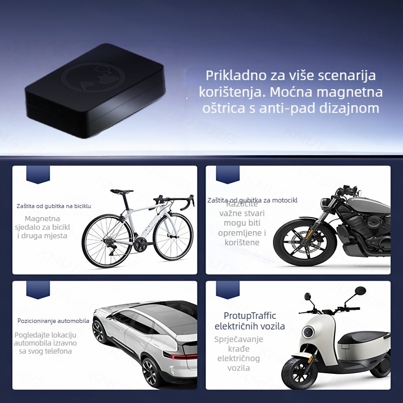 4G GPS tracker za automobile i motocikle s magnetskim pričvršćivanjem, ultradugi režim pripravnosti, GPS točnost 3 m, alarmi: vibracije, prekid napajanja, geofence i prekoračenje brzine