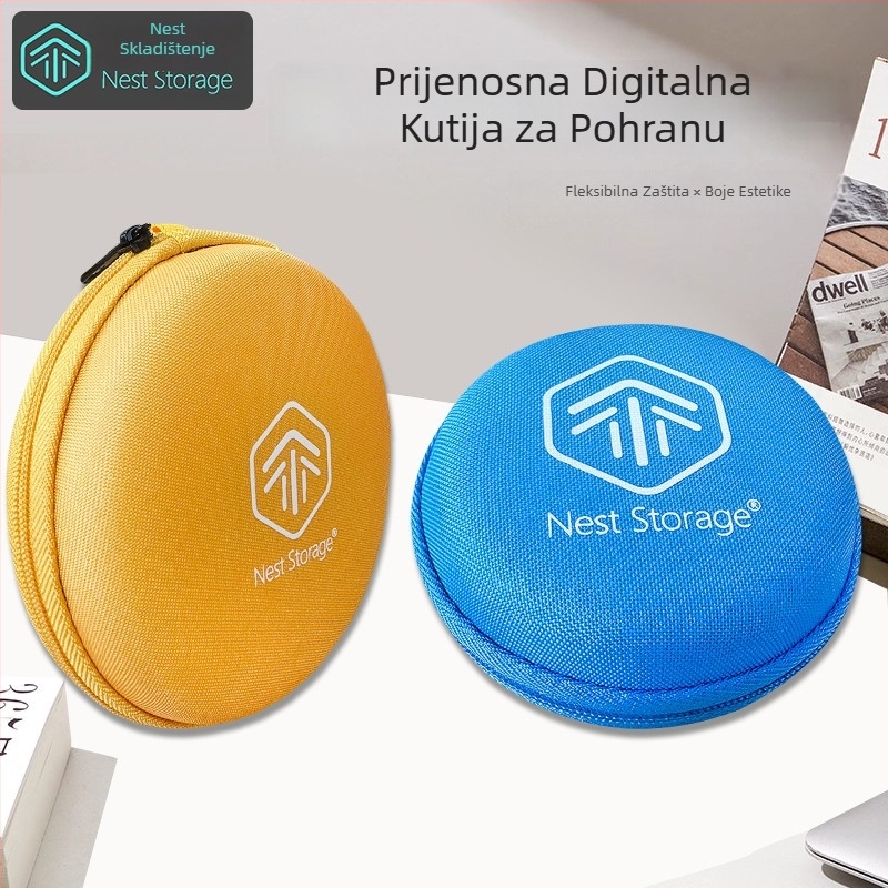 Organizator za slušalice i kabel – EVA materijal, stil ručne torbe, prozračan, vodootporan, protiv krađe, moderan minimalistički dizajn