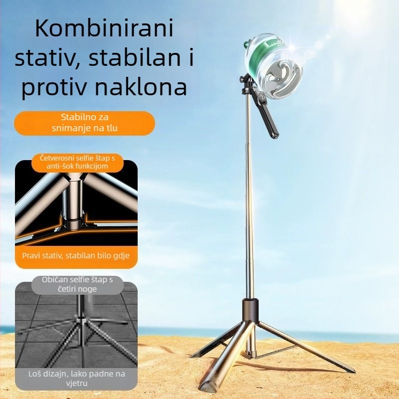 Stabilizator gimbala za telefon – nehrđajući čelik, ručno upravljanje, bez daljinskog, bez Bluetootha, bez svjetla, bez IBIS
