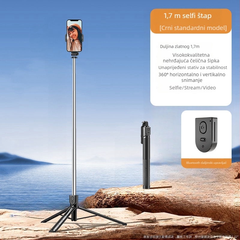 Stabilizator gimbala za telefon – nehrđajući čelik, ručno upravljanje, bez daljinskog, bez Bluetootha, bez svjetla, bez IBIS