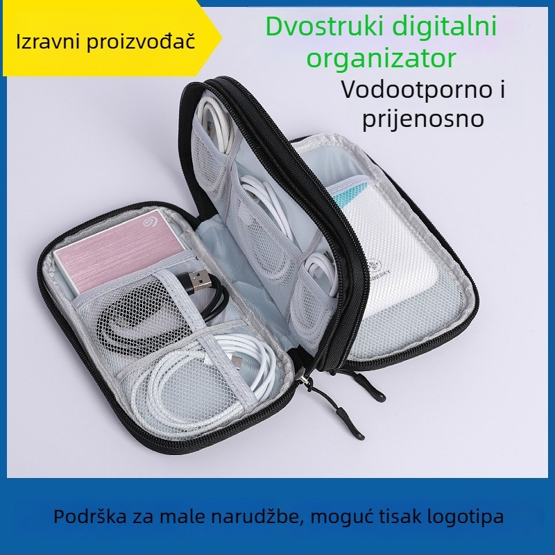Putna torbica za kabeli i dodatke – oblik torbe, poliester, model 8721, višestruka namjena