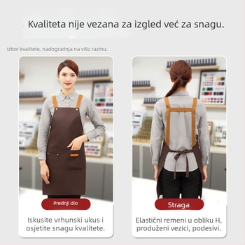 Po meri izrađena bez rukava pregača za manikuru — vodootporna i otporna na ulje, poliester, moderan stil