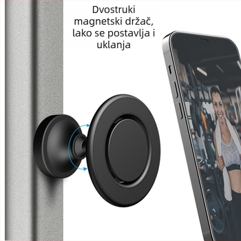 MagSafe držač za telefon za fitness opremu, dvostruki magnetski držač, legura + plast
