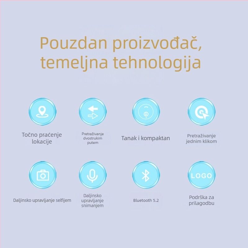 Ključač HST-02 s alarmom za gubitak, Bluetooth domet do 25 m, baterija 210 mAh, kompatibilan s Androidom i iOS