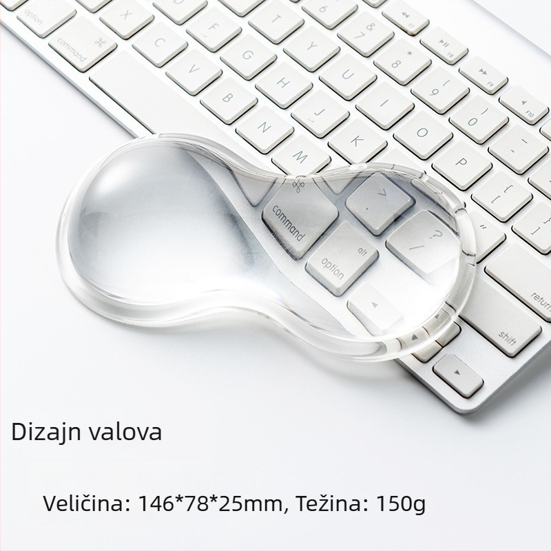 Prozirna podloga za zglob miša s dizajnom kapljice vode, protuklizna, prirodni kaučuk, za ured i prijenosno računalo