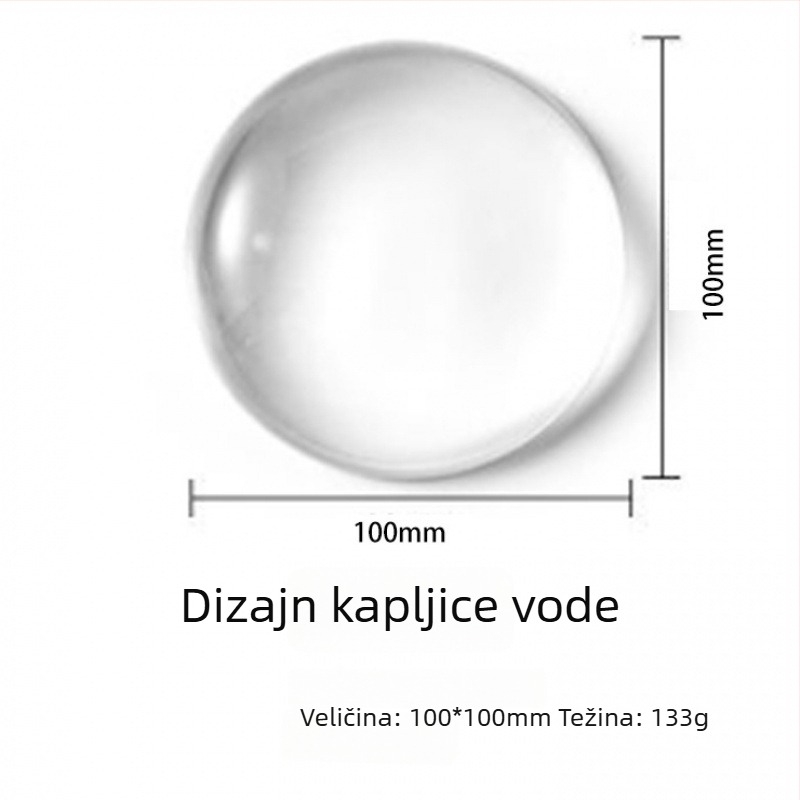Prozirna podloga za zglob miša s dizajnom kapljice vode, protuklizna, prirodni kaučuk, za ured i prijenosno računalo