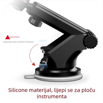 Automobilski držač za telefon s gravitacijskim mehanizmom, plastika, Gravity Support model, COOBOWE, univerzalna kompatibilnost