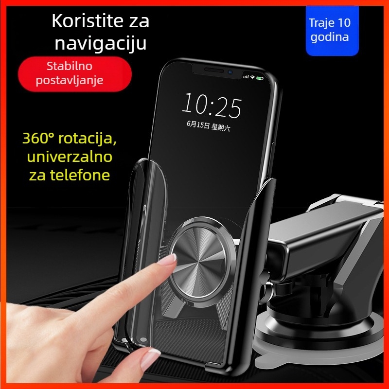 Automobilski držač za telefon s gravitacijskim mehanizmom, plastika, Gravity Support model, COOBOWE, univerzalna kompatibilnost