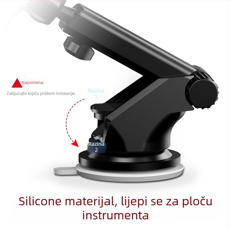 Automobilski držač za telefon s gravitacijskim mehanizmom, plastika, Gravity Support model, COOBOWE, univerzalna kompatibilnost