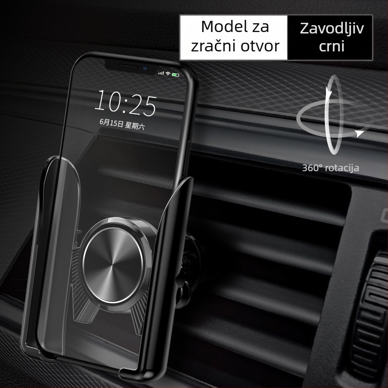 Automobilski držač za telefon s gravitacijskim mehanizmom, plastika, Gravity Support model, COOBOWE, univerzalna kompatibilnost