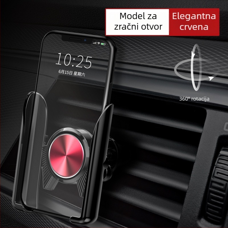 Automobilski držač za telefon s gravitacijskim mehanizmom, plastika, Gravity Support model, COOBOWE, univerzalna kompatibilnost