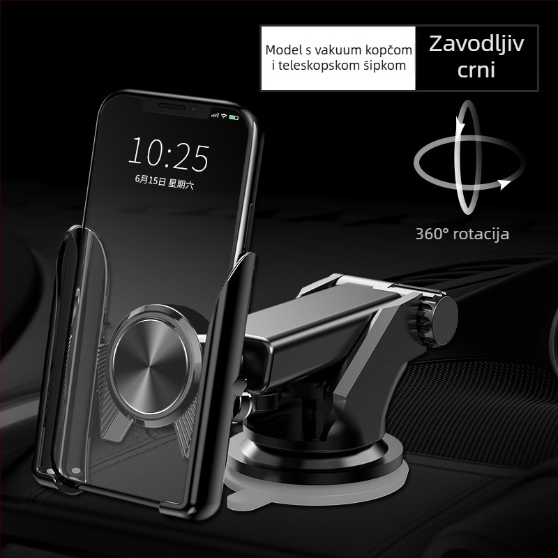 Automobilski držač za telefon s gravitacijskim mehanizmom, plastika, Gravity Support model, COOBOWE, univerzalna kompatibilnost