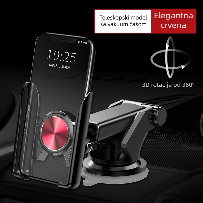 Automobilski držač za telefon s gravitacijskim mehanizmom, plastika, Gravity Support model, COOBOWE, univerzalna kompatibilnost