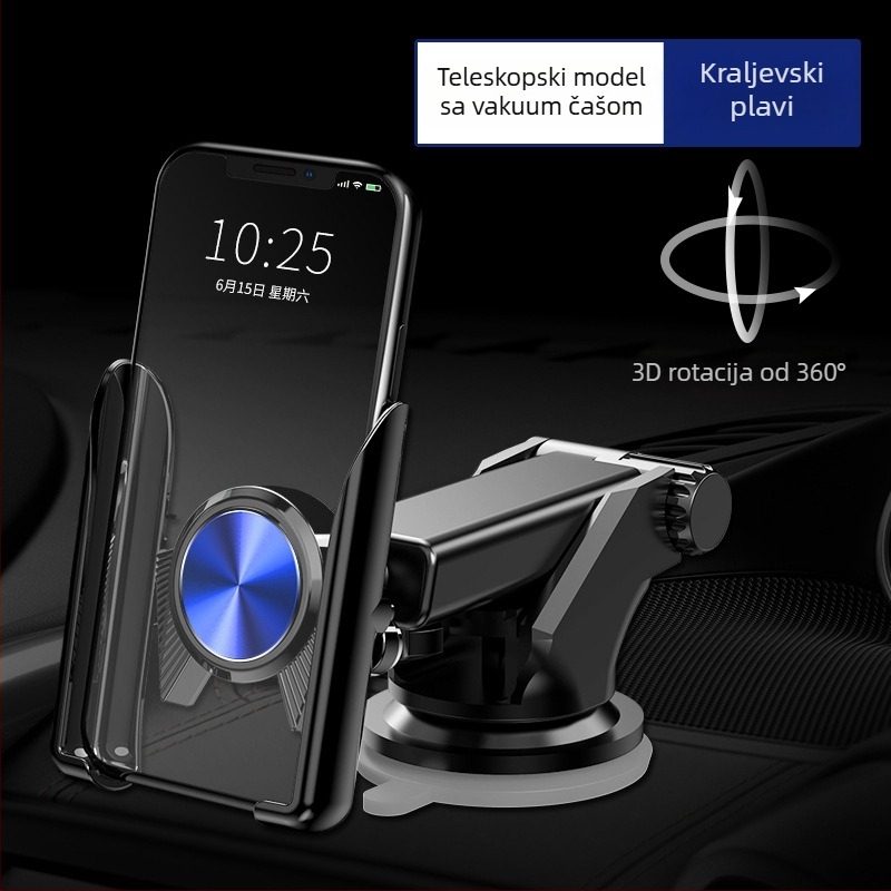 Automobilski držač za telefon s gravitacijskim mehanizmom, plastika, Gravity Support model, COOBOWE, univerzalna kompatibilnost