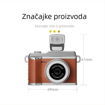 Dječji retro mini digitalni fotoaparat, model S151, 1MP senzor, 0,96 inch LCD, TF kartica, snimanje videa i fotografiranje