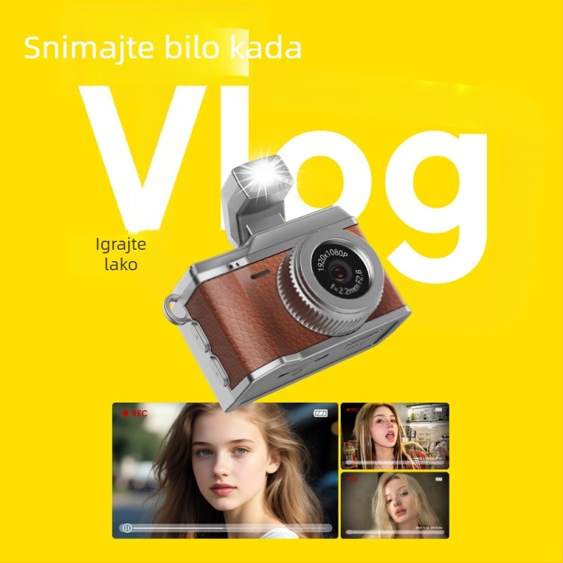 Dječji retro mini digitalni fotoaparat, model S151, 1MP senzor, 0,96 inch LCD, TF kartica, snimanje videa i fotografiranje