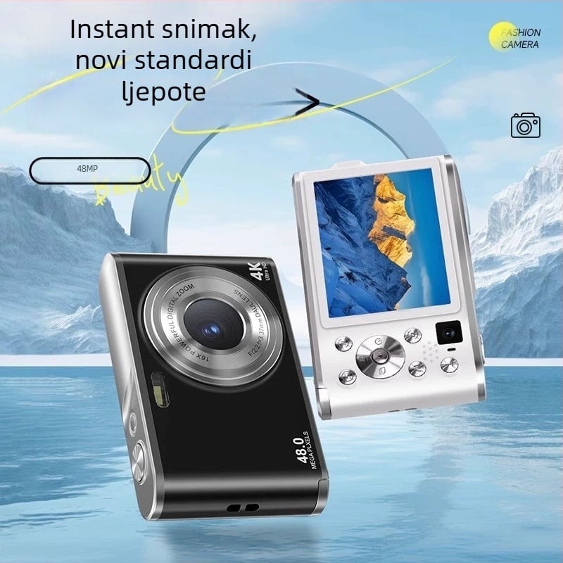 Digitalni fotoaparat s dvostrukom kamerom, autofokus, 3-inčni LCD zaslon, pohrana na TF kartici, snimanje videa