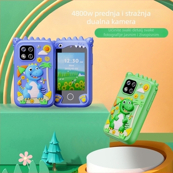 Dječji obrazovni pametni telefon s HD kamerom, dodirni zaslon, podrška TF kartici, ABS+silikon tijelo, 40MP+ senzor slike