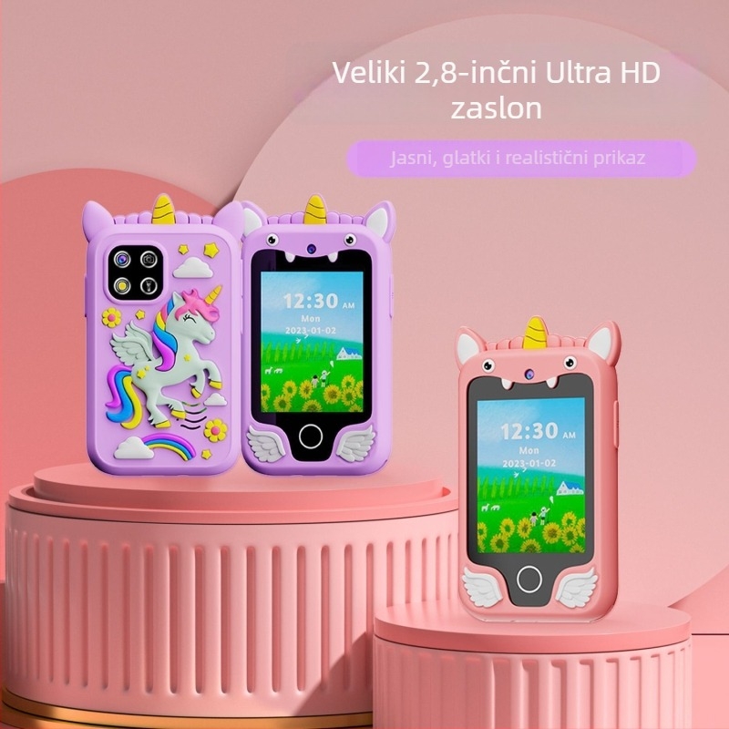 Dječji obrazovni pametni telefon s HD kamerom, dodirni zaslon, podrška TF kartici, ABS+silikon tijelo, 40MP+ senzor slike