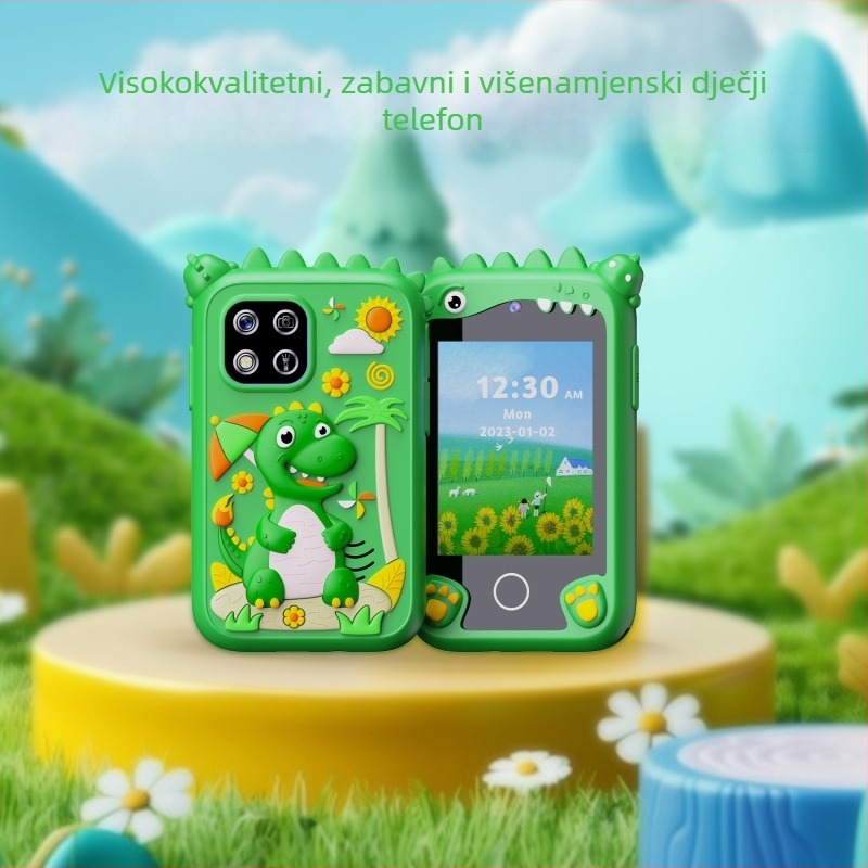 Dječji obrazovni pametni telefon s HD kamerom, dodirni zaslon, podrška TF kartici, ABS+silikon tijelo, 40MP+ senzor slike