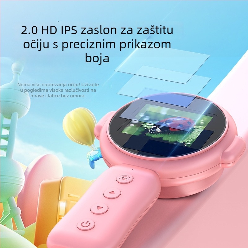 Prijenosni dječji mikroskop za istraživanje na otvorenom, s karikaturalnom kamerom i povećalom