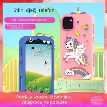 Dječja kamera H1 s temom jednoroga, senzor do 1 MP, TF kartica, kućište od ABS plastike i silikona, trajanje baterije 1–3 sati, značajke: fotografiranje, video, igre, filteri, naljepnice za fotografije