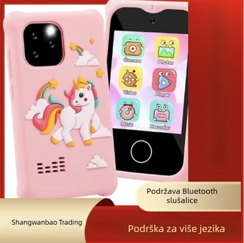 Dječja kamera-igračka s 2,8-inčnim LCD, silikon jednorog dizajn, model S3, podrška TF karti, 2.0 MP senzor, fotografije, video, filteri, igre, vremenski tajmer