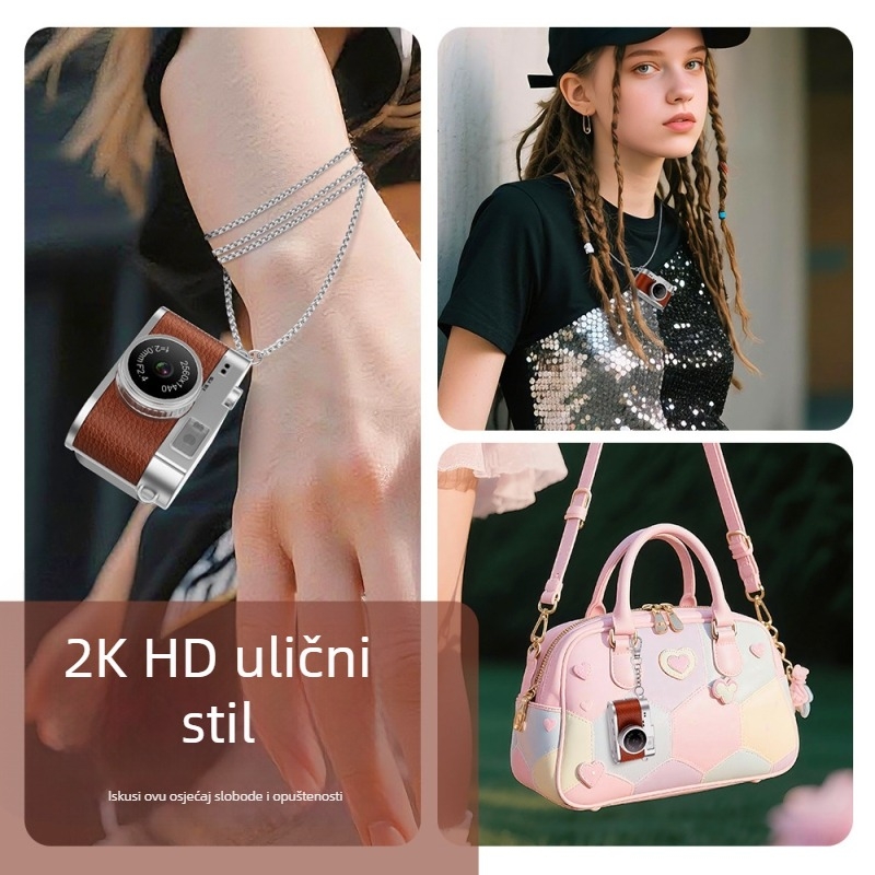 S-160 mini digitalni fotoaparat za privjesak, 1 MP senzor, 1,47" LCD, podržava TF karticu, snima video i fotografije
